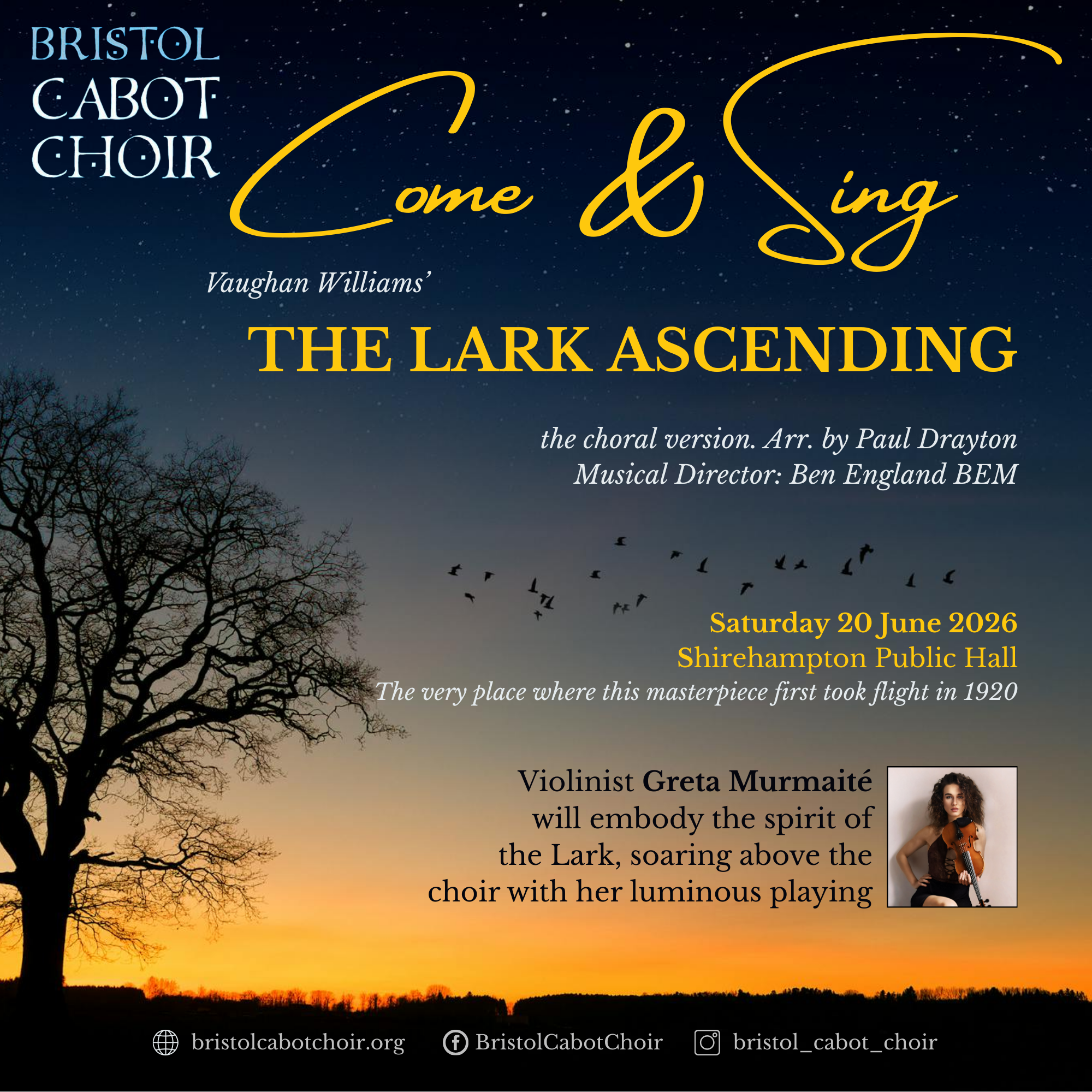 Come & Sing The Lark Ascending